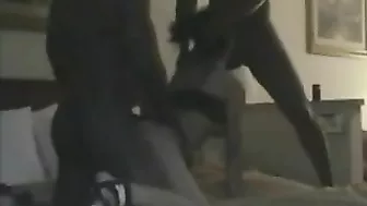 Interracial Gangbang Threesome with Asian Party Girl Spitroasted by Blacks