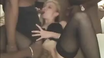 Interracial Swingers' Wife Gets Creamed in Homemade Porn