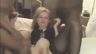 Interracial Swingers' Wife Gets Creamed in Homemade Porn