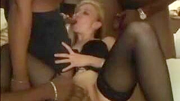 Interracial Swingers' Wife Gets Creamed in Homemade Porn