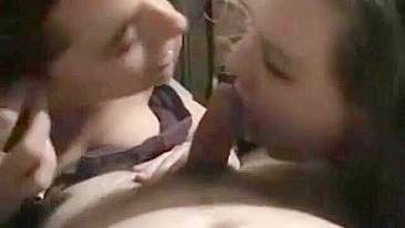 College Teens' Homemade Threesome with Blowjobs and Amateur Sucking #Wife, #3some