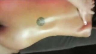 Brunette Cuckold Wife Gangbang Orgasm in Homemade Threesome with Big Cocks