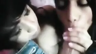 College Teens' Homemade Threesome with Big Cocks and Blowjobs