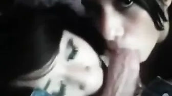 College Teens' Homemade Threesome with Big Cocks and Blowjobs