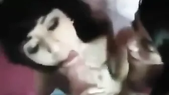 College Teens' Homemade Threesome with Big Cocks and BJs #Wife, #3some