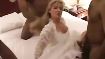 Blonde Beauty Wedding Day Gangbang with Big Black Cocks as Interracial Swingers Share Wife Blonde Beauty Wedding Day Gangbang with Big Black Cocks as Interracial Swingers Share Wife