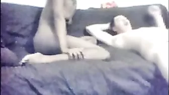 Interracial Swinger Threesome Amateur Group Sex with Ebony Pussy