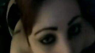 Amateur Emo GF Sucks BJ in Homemade Porn with Cumshot and Gangbang