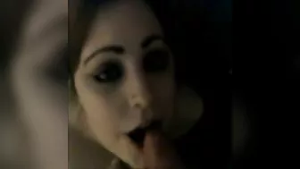 Amateur Emo GF Sucks BJ in Homemade Porn with Cumshot and Gangbang