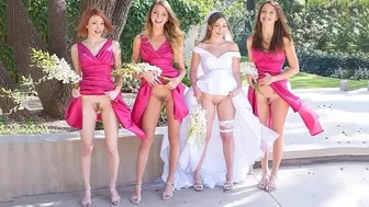 Young Bride flashing Puss, and Bridesmaids both Show Their Pussies Young Bride flashing Puss, and Bridesmaids both Show Their Pussies