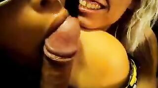 Amateur Latina Threesome Blowjob Porn - Homemade POV Sucking and Cock Feast