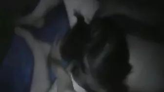 Skinny Brunette Wife Moaning Orgasm with Shared Cock in Amateur Threesome