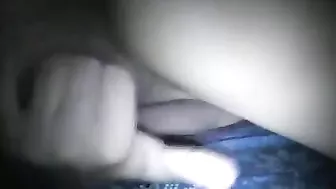 Skinny Brunette Wife Moaning Orgasm with Shared Cock in Amateur Threesome