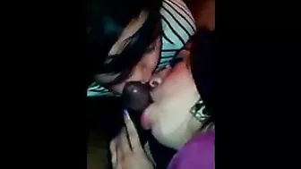 Interracial Lesbian Threesome with Big Black Cock #Wife, #3some