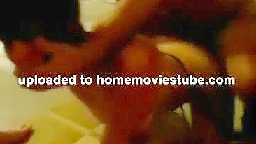 MILF Wife Wild Group Sex Orgasm in Homemade Threesome with Cuckold Hubby and Stocking-Clad Mom