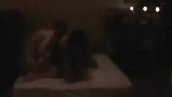 Homemade Threesome with Brunette Swingers and Cuckold