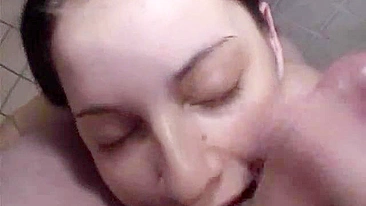 Busty Amateur Gets Cumshots on Her Face in Homemade Porn