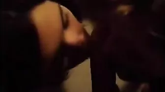 College Teens' Homemade Threesome with Blowjobs and Amateur Tongue Action