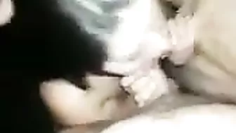 Homemade Threesome with Slutty GF and Two Cocks