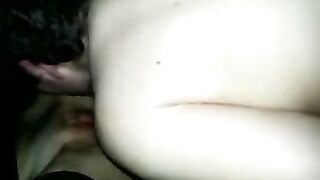 Amateur Brunettes Swallow Cum in Homemade Threesome Gangbang