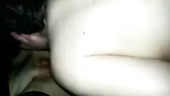 Amateur Brunettes Swallow Cum in Homemade Threesome Gangbang