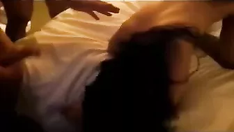 MILF Gangbang Orgy with 3 Cocks Tearing Up Amateur Wife Anal