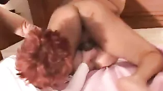 Interracial Gangbang with Squirting MILF and BBC in Homemade Threesome