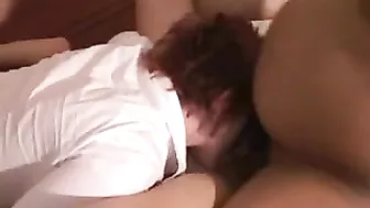 Interracial Gangbang with Squirting MILF and BBC in Homemade Threesome