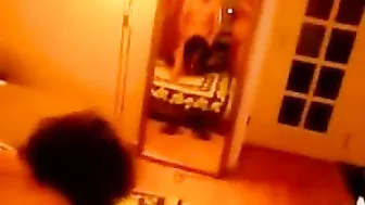 Brunette MILF Gets Creampied in Homemade Threesome with Stockings