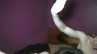 French Amateur Threesome with Cumshots and Lesbian Action