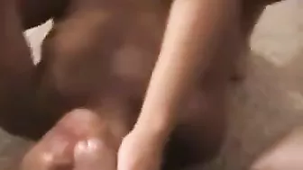 Brunette Gets Two Cumshots in Amateur Threesome