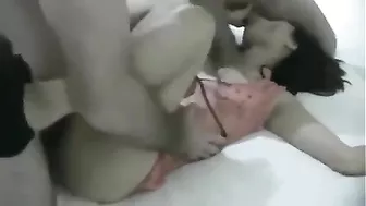 Asian Hot Wife Cuckold Gangbang Threesome with DP and Swingers