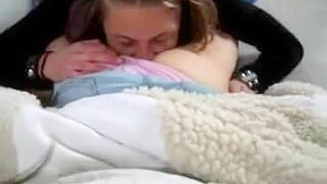 Amateur Lesbians Feed Each other Asses in Homemade Threesome