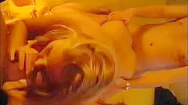 Blonde Swingers' Homemade Threesome with Double Cock and Moaning