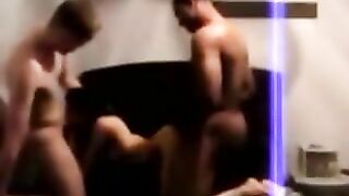 Amateur Swinger Couple Homemade Threesome with BBC and Group Sex