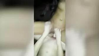 Lesbian Threesome with Double Sided Dildo and Orgasms Lesbian Threesome with Double Sided Dildo and Orgasms