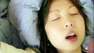 Japanese Amateur Gets Jizzed in Threesome Facial Cumshot