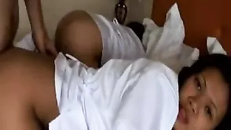 Asian Threesome with Cumshots and Facials - Homemade Amateur Porn