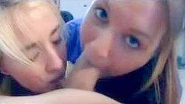 College Teens' Homemade Threesome Blowjob Video Goes Viral!