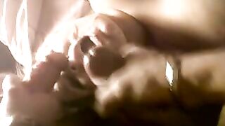 Amateur Swingers' French Wife Gets Double Facial in Homemade Threesome with Big Tits and Cumshot