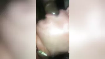 Blonde BBW Wife Cum-Filled Threesome Facial Swallowed by Married MILF