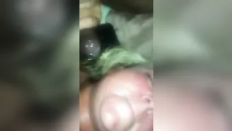 Blonde BBW Wife Cum-Filled Threesome Facial Swallowed by Married MILF