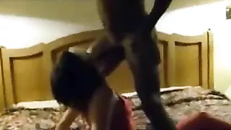 Interracial Gangbang Threesome with Blindfolded Wife and Black Friend Interracial Gangbang Threesome with Blindfolded Wife and Black Friend