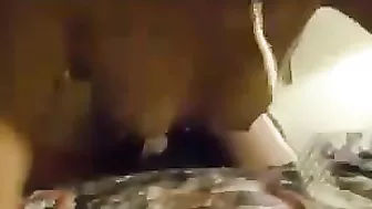 Interracial Gangbang Threesome with Blindfolded Wife and Black Friend