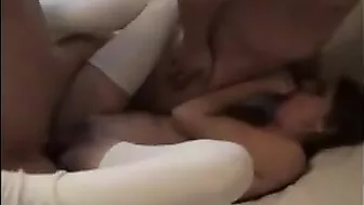 Homemade Wife Gets Gangbanged by Two Buddies in a Thrilling Group Sex Experience