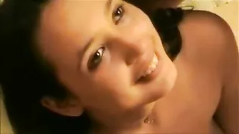 Amateur Brunette Bukkake Cumshot Facial Party with Young Teen