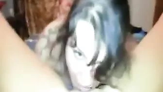 Amateur Lesbians in Doggy-Style Threesome