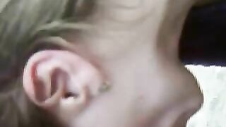 Blonde Amateur Threesome Spitroast on Beach