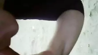 Blonde Amateur Threesome Spitroast on Beach