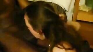 Submissive Slave Girl Gets Gang-Banged by 3 BBCs in Rough Amateur Homemade Interracial Group Sex
